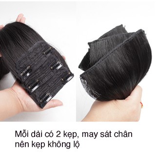 Tóc giả kẹp phồng dàiFREESHIPSet 3 phím thẳng dài 60cm