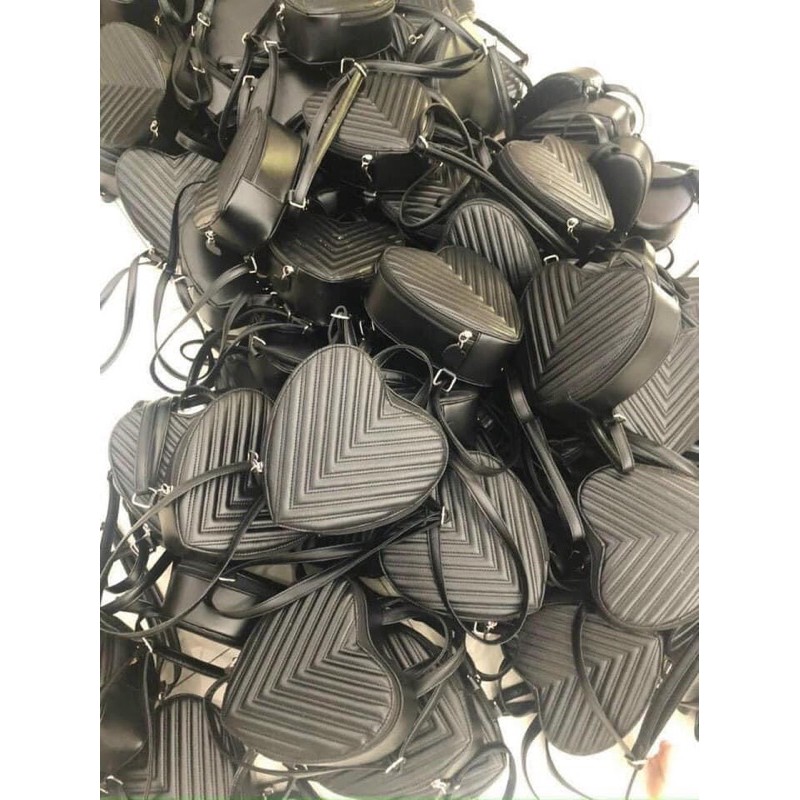 Ba Lô balo trái tim màu đen Thuỷ Tiên