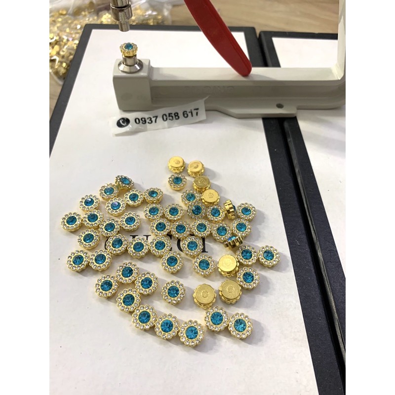 Hạt đá đít nhựa set 10 viên( dùng cho kìm bấm hạt hoặc dán )