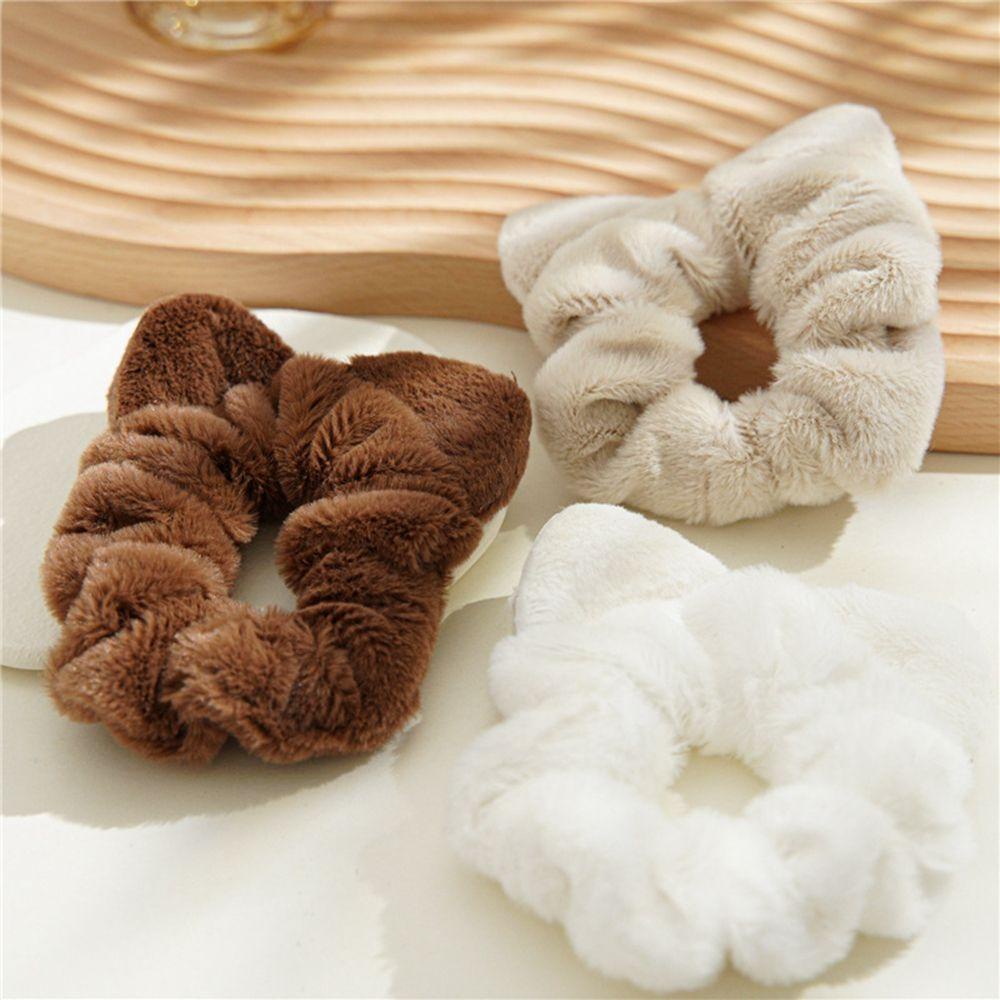 MXGOODS Dây Cột Tóc Đuôi Ngựa Bằng Vải Bông Hình Tai Mèo Đơn Giản Cổ Điển Cho Nữ