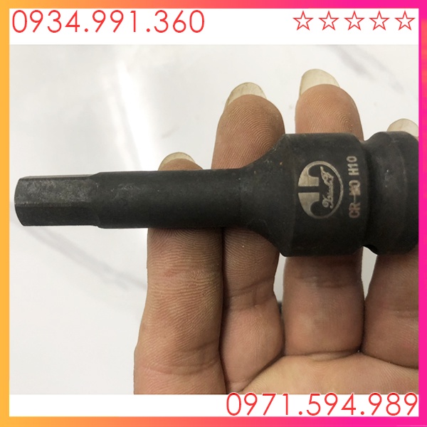 Đầu típ khẩu 1/2 inch 6 cạnh ngoài lục giác . Nhật Bản, dài 78mm, chất liệu carbon CRMO Siêu Cứng, Siêu Bền