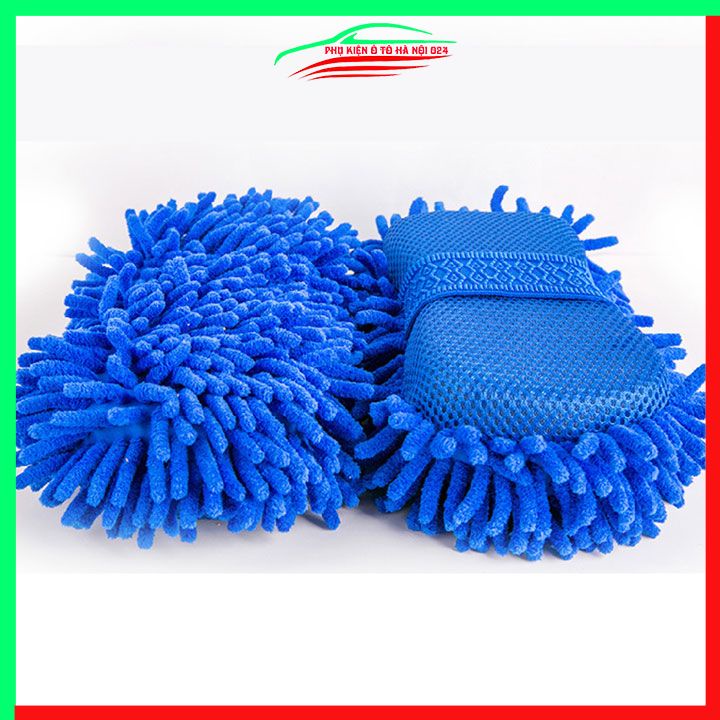 Miếng rửa xe san hô siêu dầy sợi vải Microfiber vệ sinh ô tô