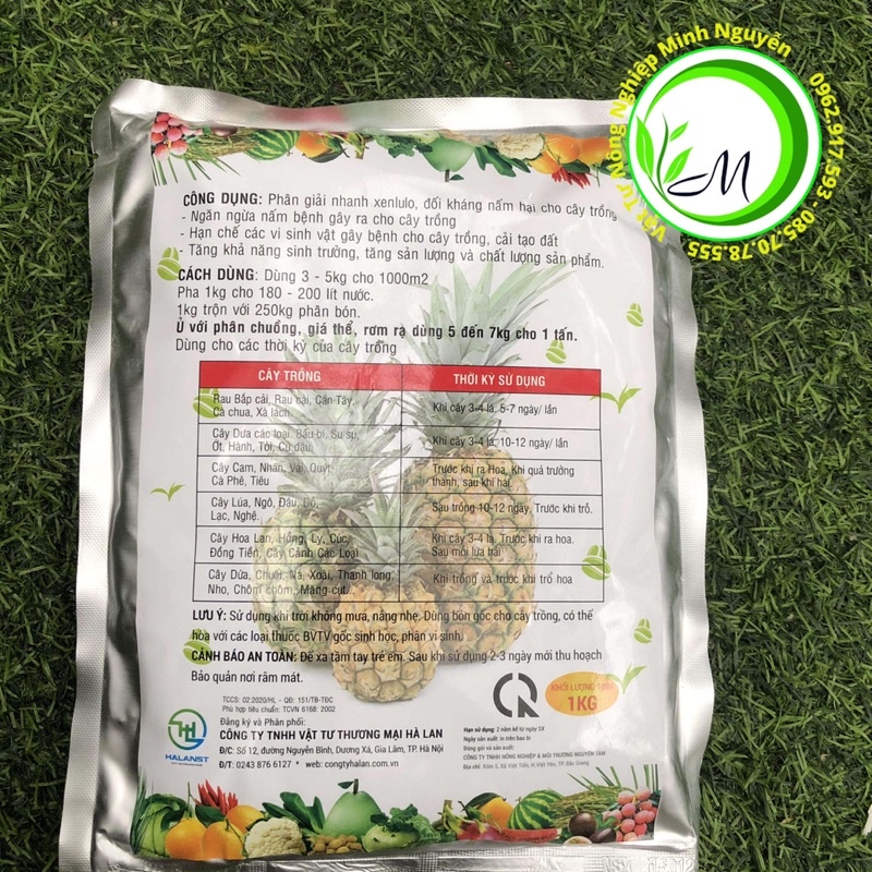 [FREESHIP] Chế phẩm hữu cơ, nấm đối kháng, nấm tricoderma 1kg phân bón vi sinh, vi sinh ủ phân