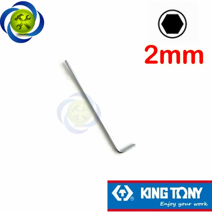 Lục giác chữ L 2mm Kingtony 112502 loại 2 đầu bằng