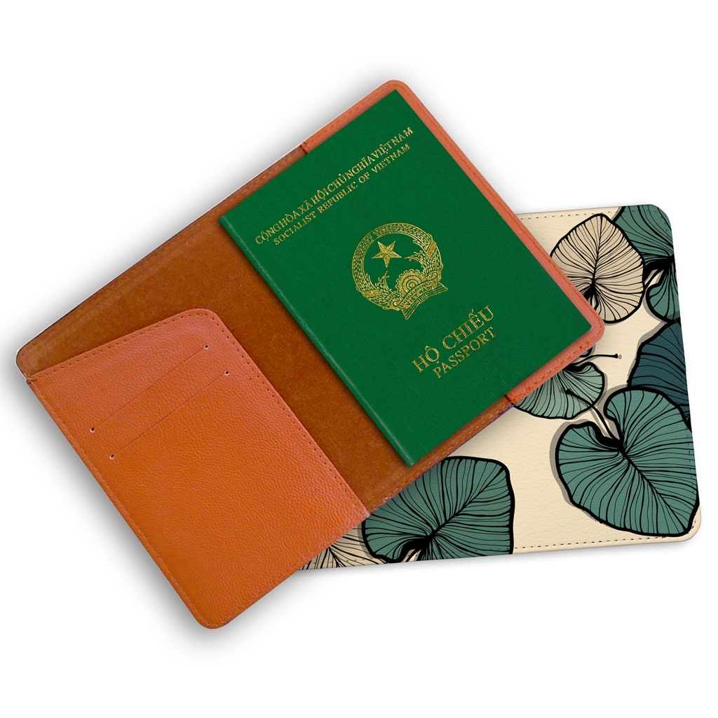 Bao Da Hộ Chiếu - Ví Đựng Passport Du Lịch  - Vintage - Leaf Retro - PPT170 STORMBREAKER