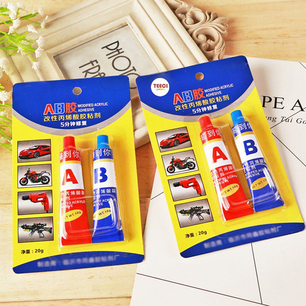 &lt;Video Review&gt; Vỉ 2 Tuýp Keo AB Siêu Chắc Khô Nhanh Dán Sắt Đá Kính Kim Loại Chịu Nhiệt Nước Đa Năng U211