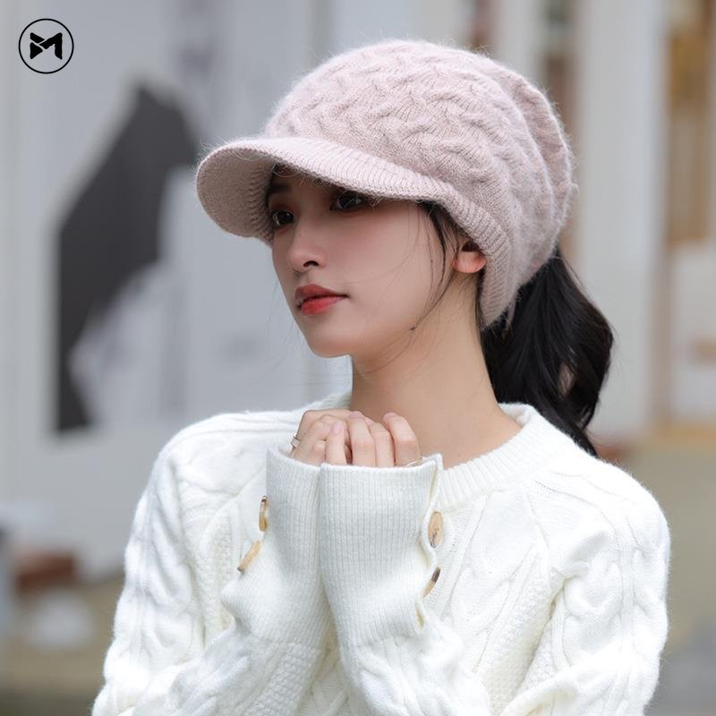 Mũ Mỏ Vịt Dệt Kim Bảo Vệ Tai Chống Lạnh Mùa Thu Đông Phiên Bản Hàn Quốc Cho Nam Và Nữ Khi Chạy Bộ Ngoài Trời