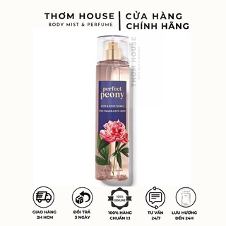 Xịt thơm Body Mist Bath & Body Works hương nước hoa -Body mist Perfect Peony 236ml- Thomhouse