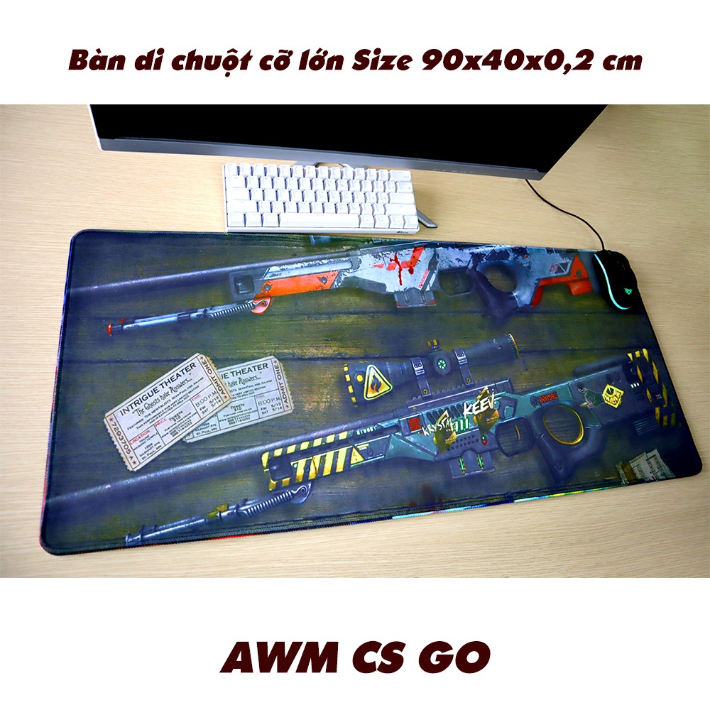 Lót chuột OverSize 90x40x0,2cm Siêu Đẹp
