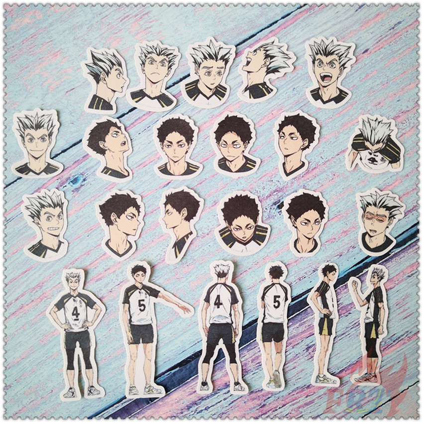Set 39 Nhãn Dán Trang Trí Sổ Tay Q-2 Phong Cách Kotaru Bokuto &amp; Akashi Kiji Độc Đáo
