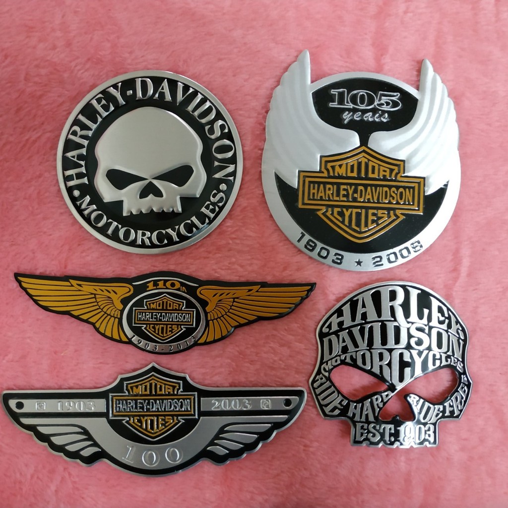 Tem Nhôm dán xe Harley Davidson nhiều kích thước NoBrand