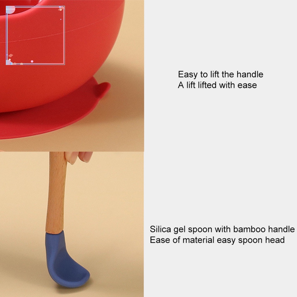 Tô Ăn Có Đế Hít Chống Trượt Kèm Muỗng Cho Bé