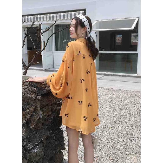 Áo Khoác Chống Nắng/Tia UV Thoáng Khí In Họa Tiết Phong Cách Hàn Quốc Thời Trang Mùa Hè Cho Nữ