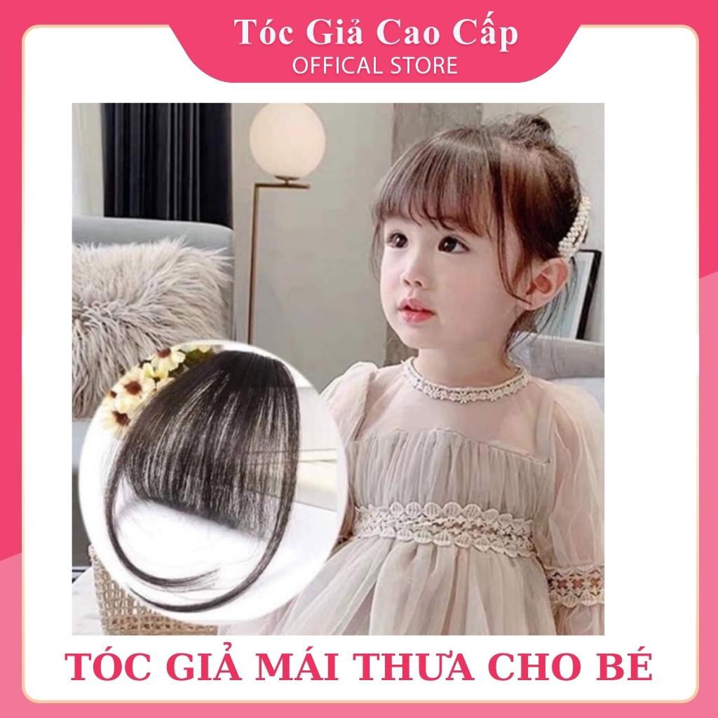 Tóc giả cho bé, mái thưa sợi tơ mềm mượt