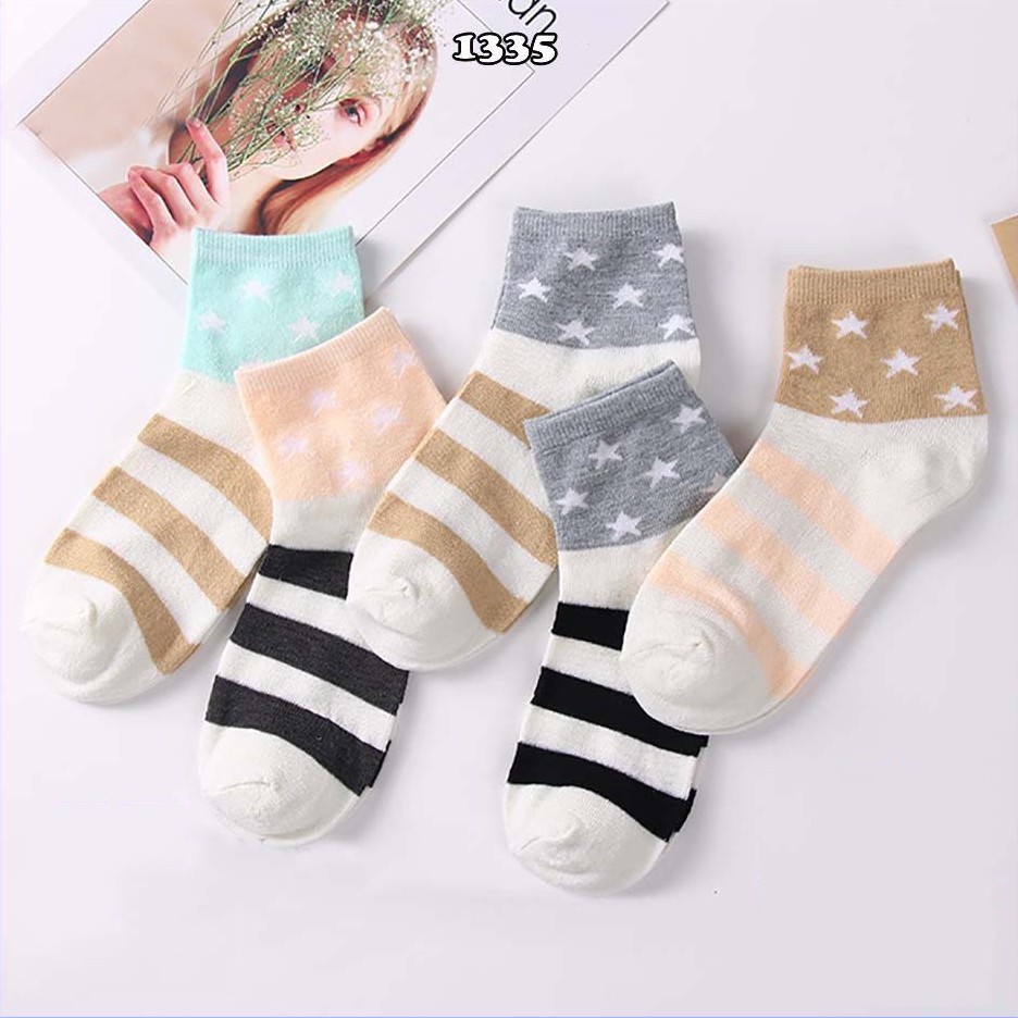 Combo 2 đôi tất nữ nhiều mẫu vỡ nữ trend đẹp kháng khuẩn