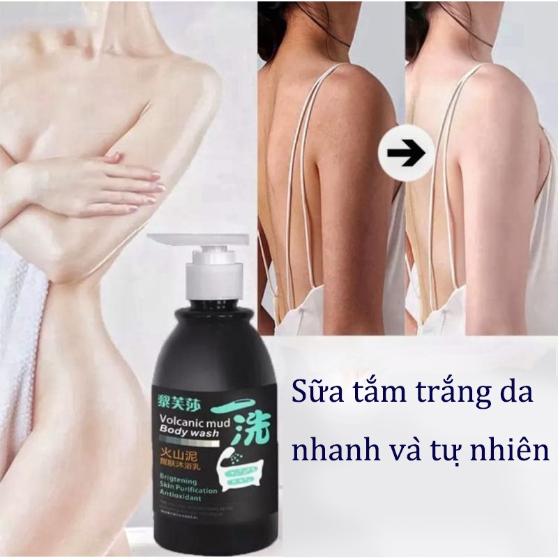 Sữa tắm trắng da toàn thân tắm bùn núi lửa làm trắng da sau khi đi nắng tẩy tế bào chết làm trắng nhanh