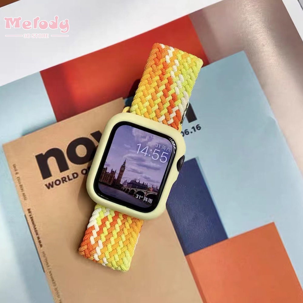 Bộ Dây Nylon Thay Thế Cho Đồng Hồ Thông Minh Apple Watch Series 7/6/SE/5/4/3/2/1 iwatch 45/44/42/41/40/38mm