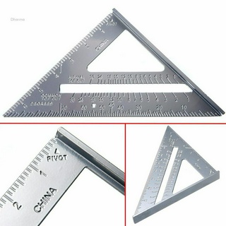 7" Aluminum Rafter Triangle Ruler Square Speed Carpenter Framing Measuring Tool