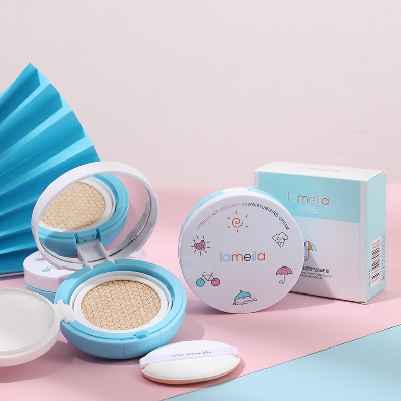 [TẶNG KÈM MÚT] Phấn nước che phủ khuyết điểm lâu trôi và làm sáng da cushion Lameila