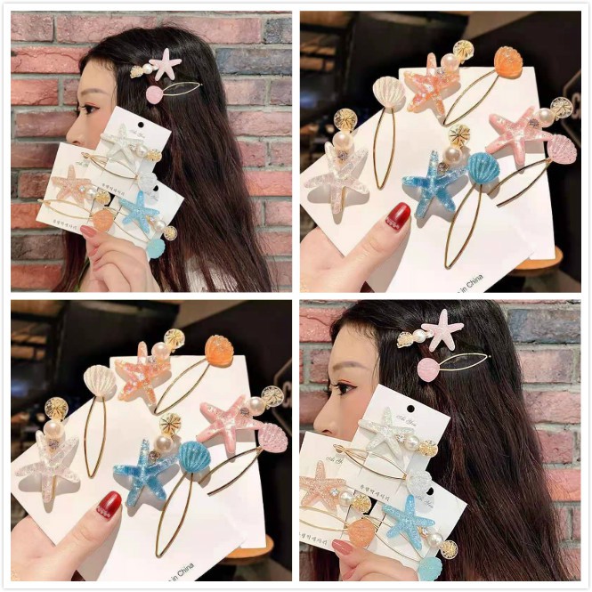 Kẹp tóc hình sao biển thời trang Hàn Quốc dễ thương