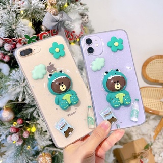 Ốp Lưng Iphone - Ốp Gấu Thỏ Nổi 3 màu