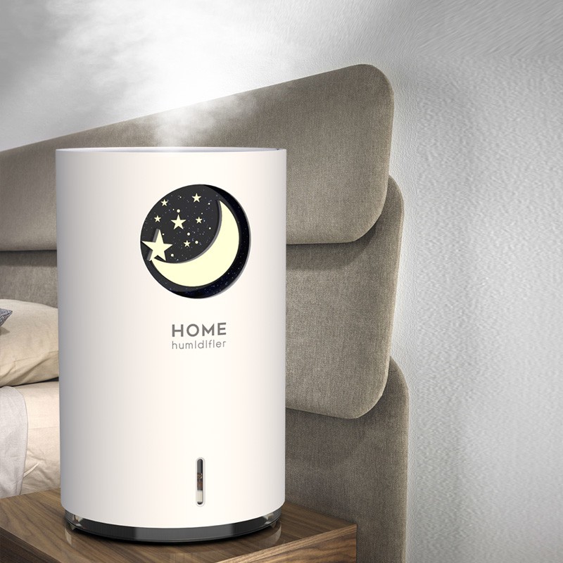 Máy phun sương Fnelse tạo độ ẩm họa tiết bầu trời sao đáng yêu chất lượng cao 700ml
