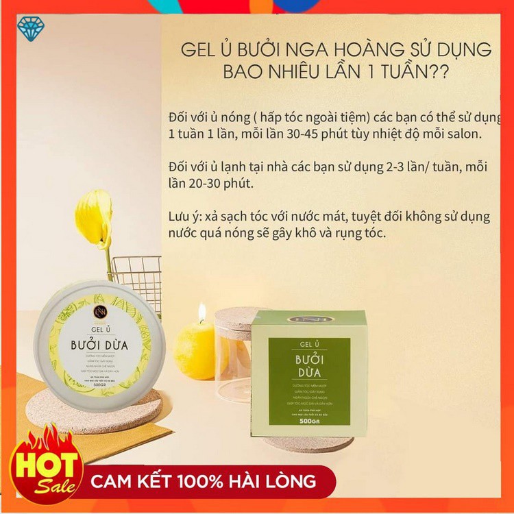 Gel ủ bưởi Nga Hoàng-Gel ủ bưởi dừa Nga Hoàng chính hãng giúp tóc mềm mượt, hết khô xơ, nhanh dài và giảm rụng rõ rệt