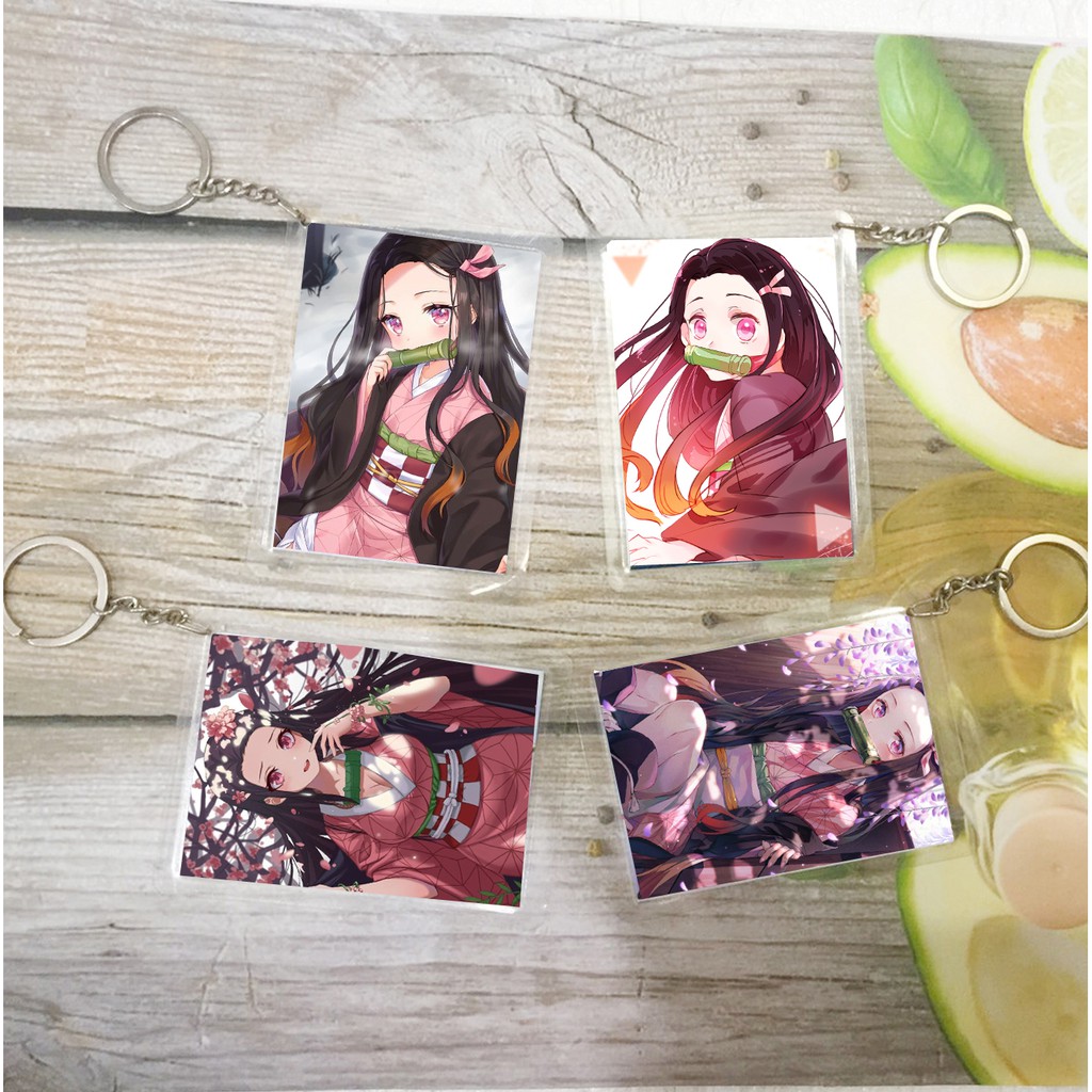 Set 4 móc khóa Thanh gươm diệt quỷ Kimetsu no yaiba