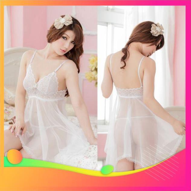 [ COSPLAY SEXY KATA - HÀNG CAO CẤP ] Váy ngủ sexy gợi cảm trong suốt (tặng quần chíp)