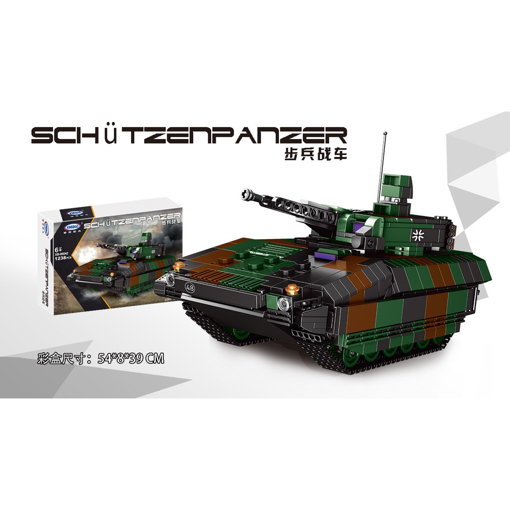 Army Xingbao XB 06042 bộ lăp ráp Xe Tank Schutzenpanzer 1238 chi tiết