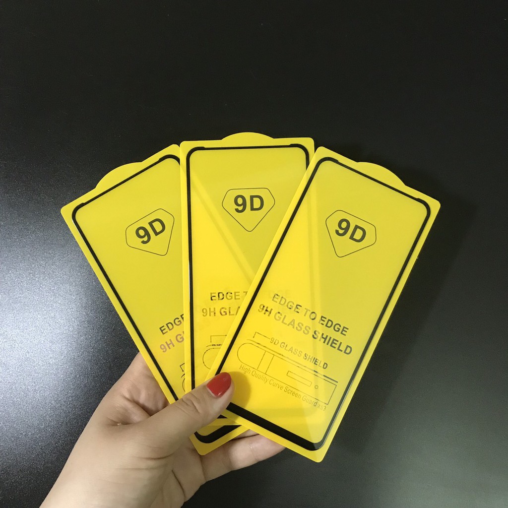 KÍNH CƯỜNG LỰC FULL MÀN HÌNH 9D cho F3, F5, F7, F9, F11, F11pro, A3s, A5s, A52020, A9 2020, A7, A1k, reno, reno 10x...