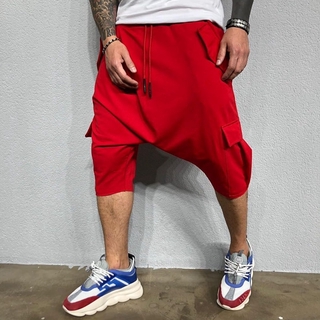 Quần Short Túi Hộp Ống Túm Vải Cotton Phong Cách Hip Hop Hop Thời Trang Dạo Phố Mùa Hè 2020 Cho Nam