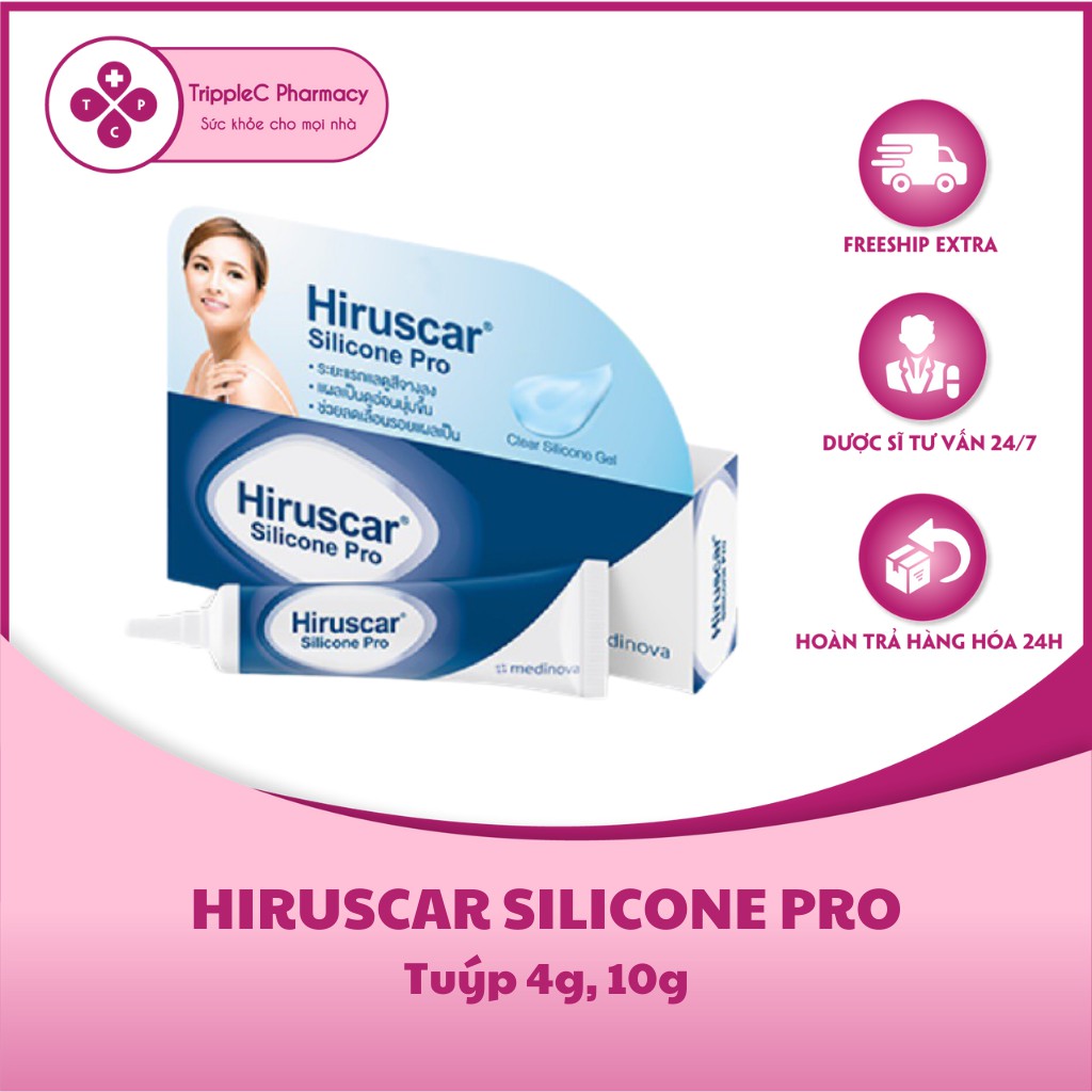 Gel Hiruscar Silicone Pro  – Mờ sẹo lồi, sẹo lõm, sẹo mụn, sẹo to sau chấn thương và phẫu thuật.