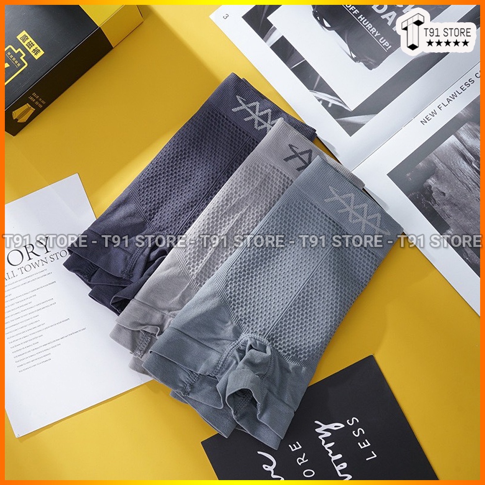 Hộp 3 quần sịp nam 3A 🩲FREESHIP🩲 Sịp đùi nam sợi Nano kháng khuẩn, thoáng mát, thấm hút mồ hôi tốt [ FREESIZE 50-73kg]