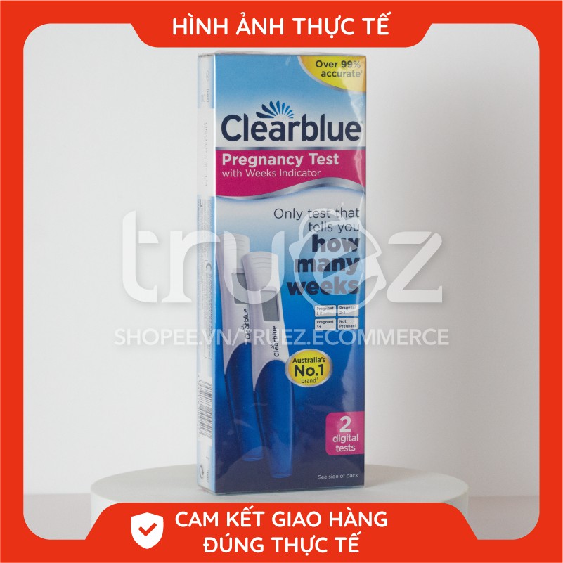 Que thử thai điện tử hiện rõ tuần thai Clearblue How Many Weeks - Xuất xứ Úc