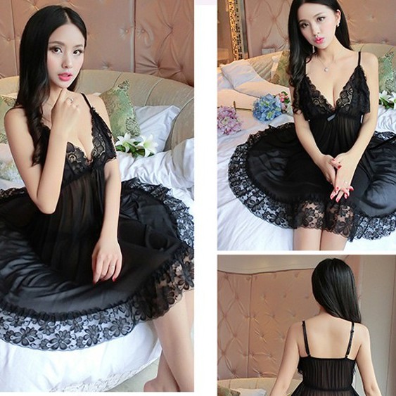 Váy ngủ ren thun sexy quyến rũ cao cấp 🎁FREESHIP 50k 🎁bigsize TỚI 70kg đầm ngủ sexy đồ ngủ giá rẻ | BigBuy360 - bigbuy360.vn