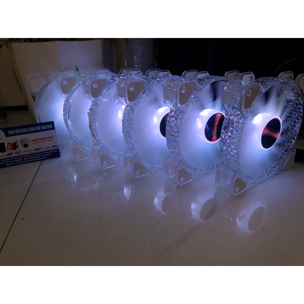 Quạt CoolMoon D1, Led RGB 12cm, 6 pin, 1200rpm, đồng bộ hub CoolMoon.