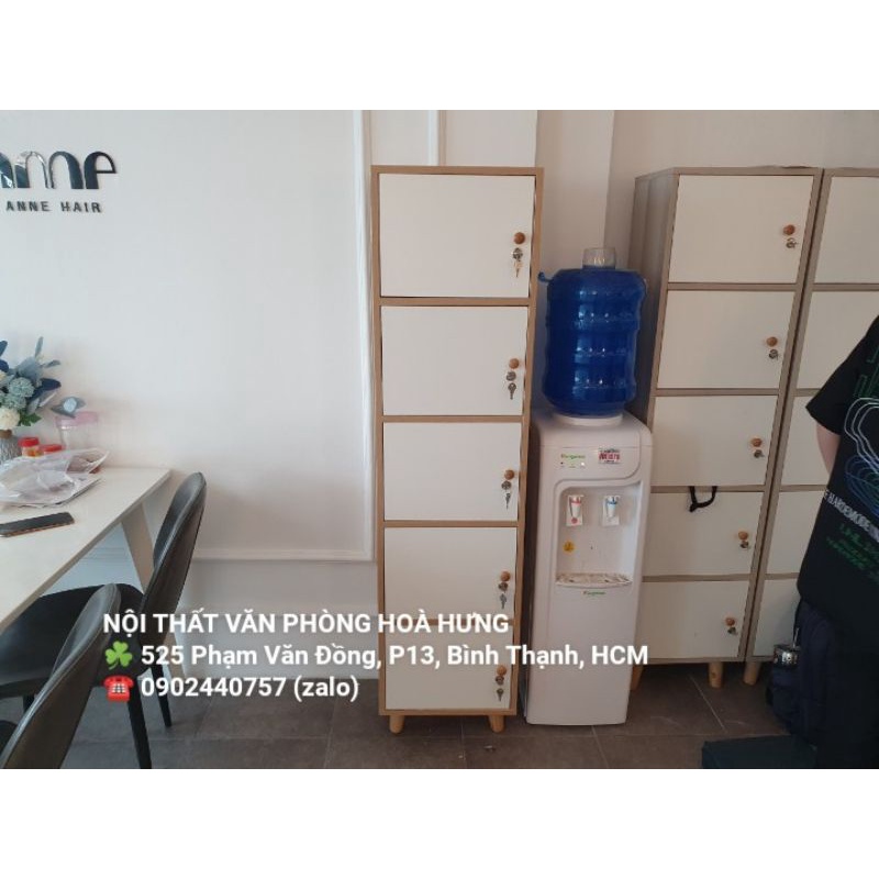 TỦ LOCKER MINI 5 CÁNH VÀNG TRẮNG, FREE SHIP