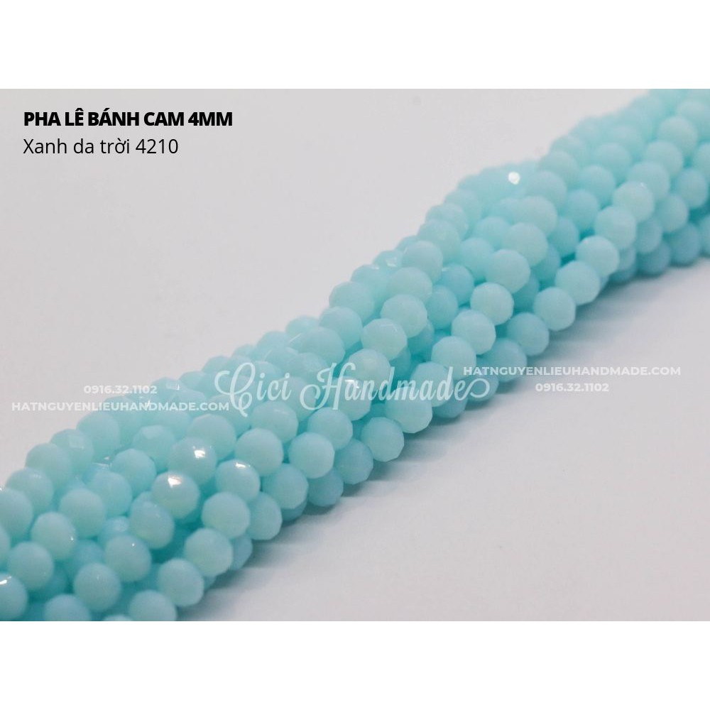 Pha lê bánh cam 4mm Cici Handmade chuyên hạt đá hạt pha lê hạt cườm hạt trang sức tự làm nguyên liệu DIY