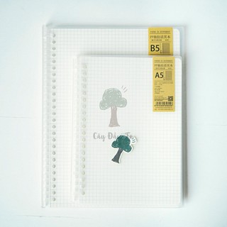 Sổ Bìa Còng Nhựa Basic Binder Note Trắng Trong A5/B5