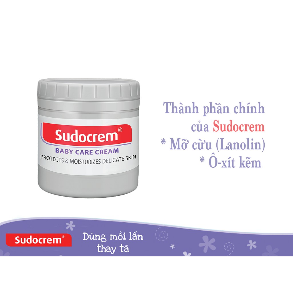 KEM CHỐNG HĂM TÃ SUDOCREM BABY CARE CREAM Hộp 60g - Minpharmacy