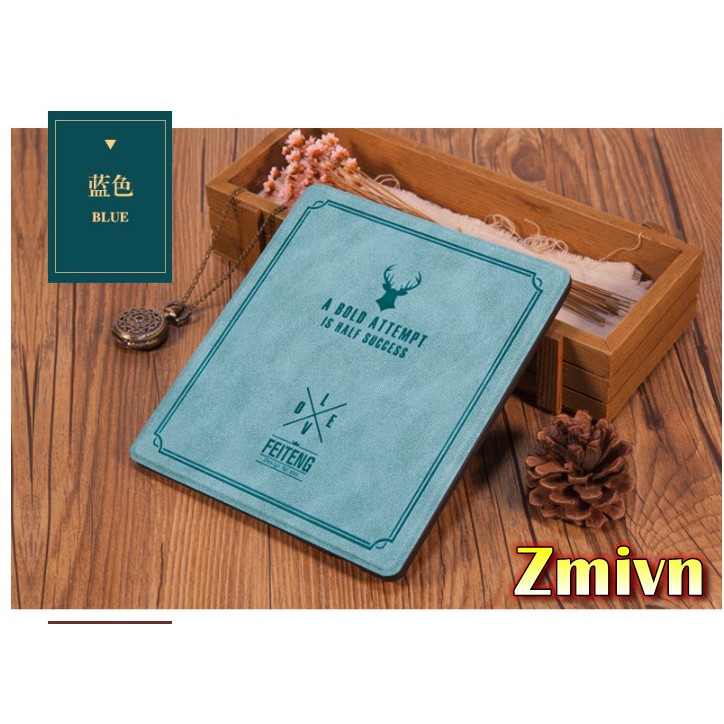 [Kindle Oasis 2/3] Bao da vân vải kaki Kindle Oasis 2 Oasis 3 họa tiết hươu nai