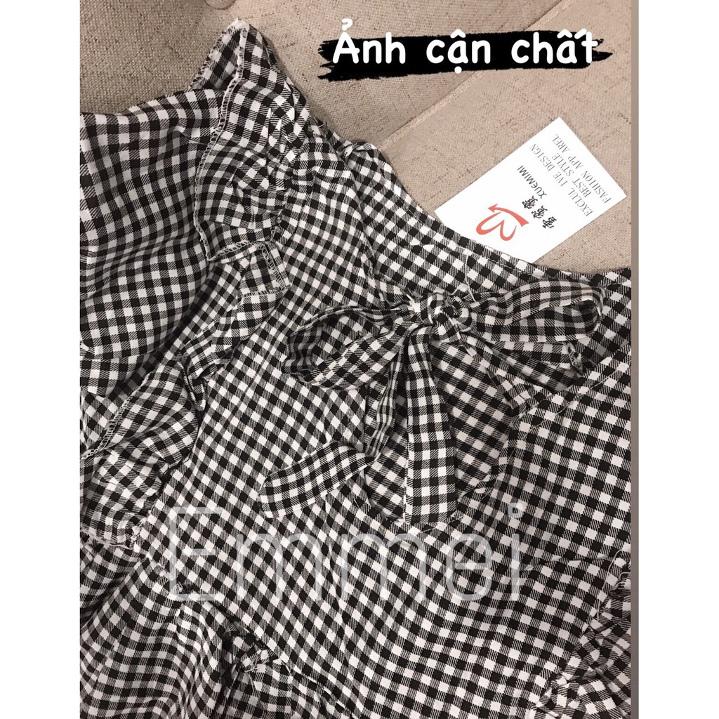 Váy babydoll dáng ngắn, đầm babydoll xanh đôi bạn thân E44 thời trang nữ emmei | BigBuy360 - bigbuy360.vn