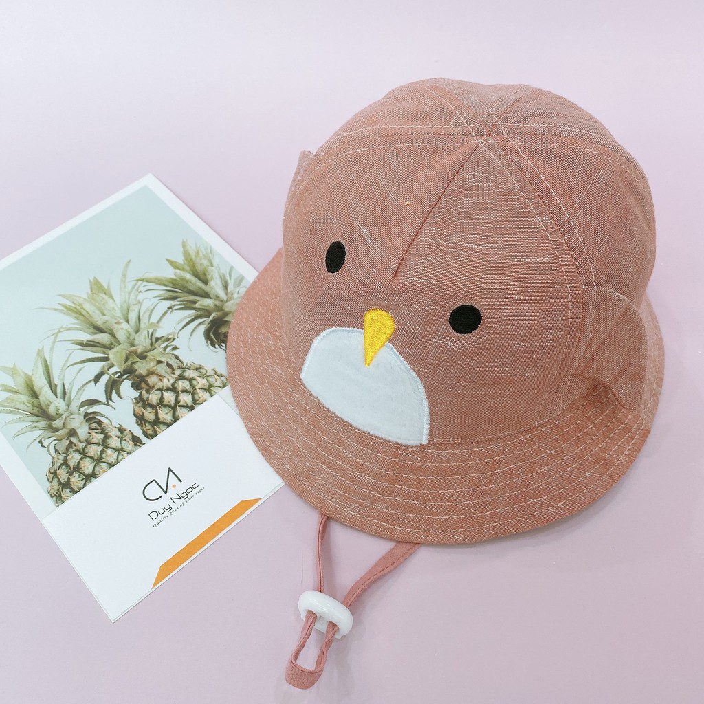 (Size 48) Nón Vành Bé Trai Chim Cánh Cụt Cao Cấp Duy Ngọc  Dành Cho Bé Từ 1 Đến 2 Tuổi (1373)