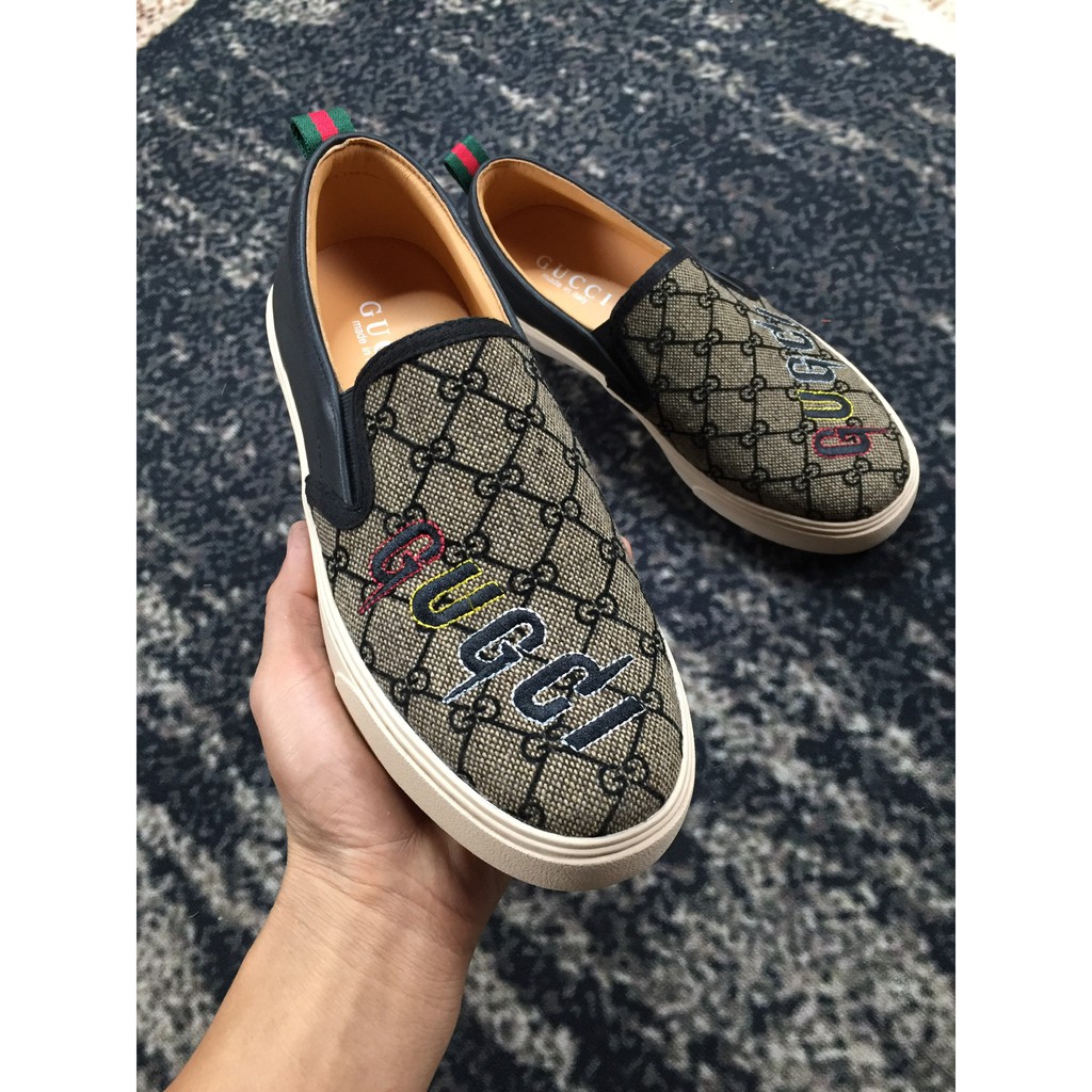 [KHO HÀ NỘI] Giày Lười Nam Slipon GC- Vải Cao Cấp vs Da Bò-G1 | BigBuy360 - bigbuy360.vn