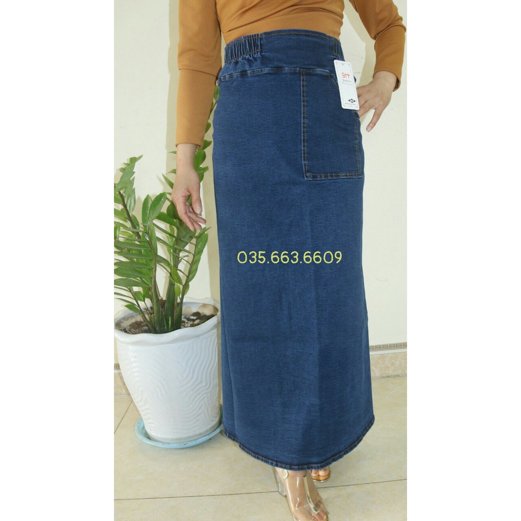 Váy quây chống nắng jean ⚡ FREESHIP ⚡ Quây chống nắng bò thiết kế vải bo co giãn 2 chiều siêu thoải mái