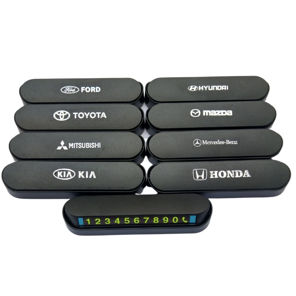 Bảng số điện thoại ô tô- bảng ghi sđt gắn taplo khi đỗ xe có logo hãng xe