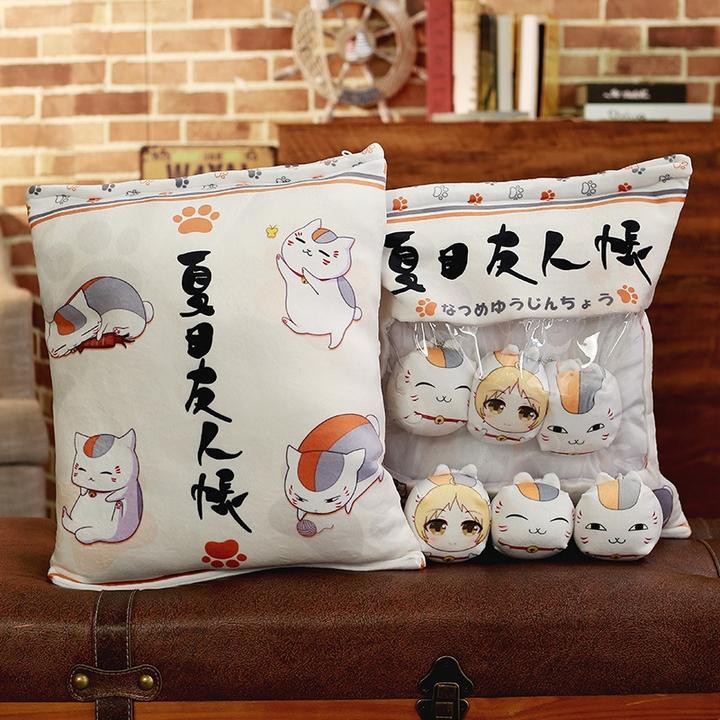 Túi gối mochi MÈO TAM THỂ anime chibi xinh xắn quà tặng trang trí dễ thương