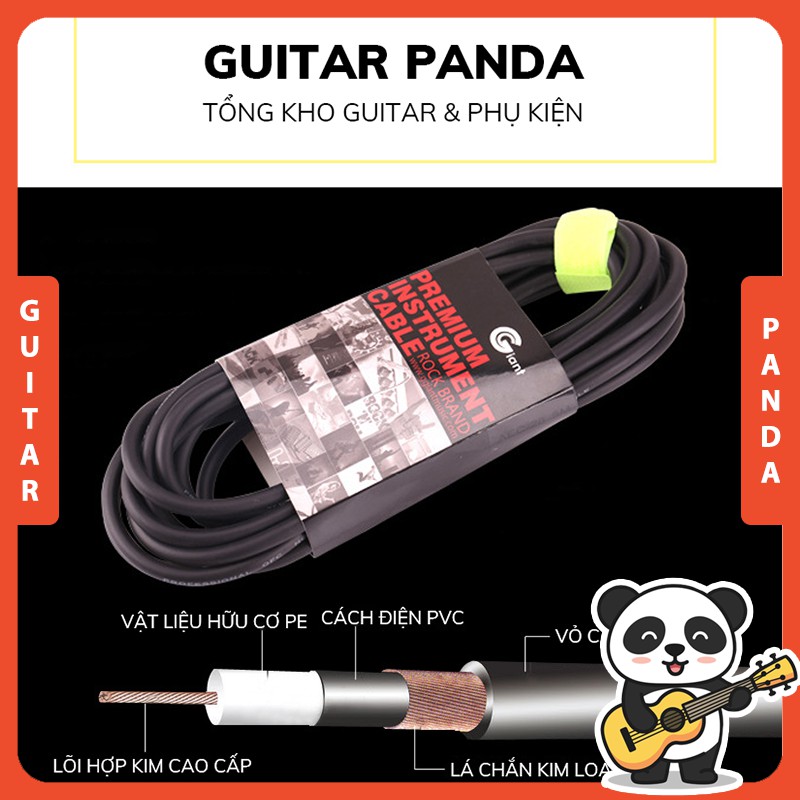 [Chính Hãng] Dây Line Jack Guitar 6 Ly Giant Chống Noise Chống Hú, Dây Jack Âm Thanh Cắm Đàn Guitar