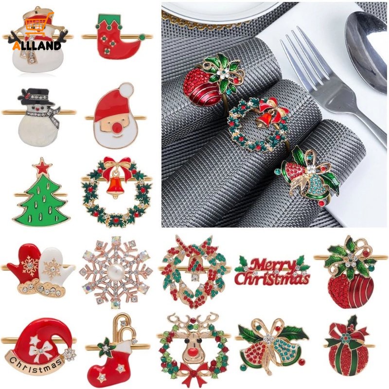 Giá Đỡ Vòng Giữ Khăn Ăn Bằng Kim Loại Hình Chuông Giáng Sinh / Giáng Sinh / Tiệc Cưới / Kh